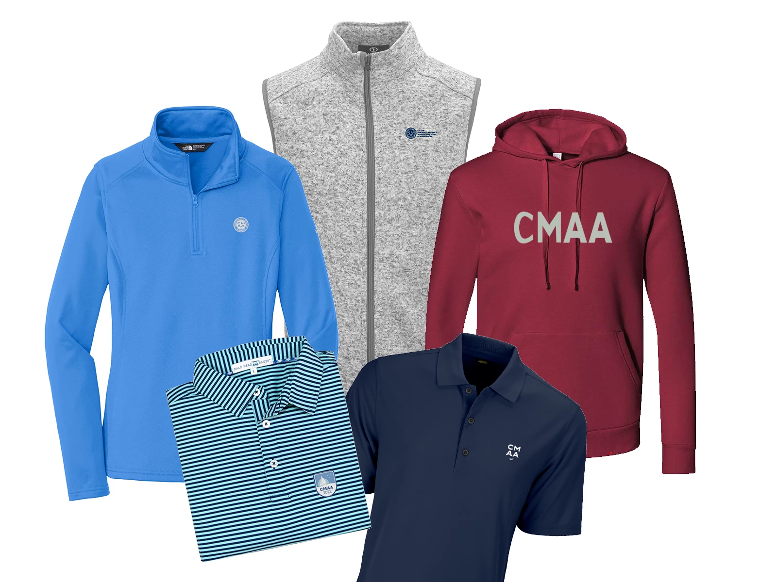 A selection of CMAA branded items available for purchase in the shop